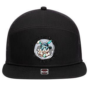 Forget The Bunnies Im Chasing Hunnies Easter Bunny 7 Panel Mesh Trucker Snapback Hat