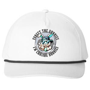 Forget The Bunnies Im Chasing Hunnies Easter Bunny Snapback Five-Panel Rope Hat