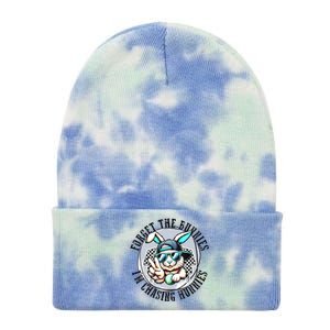 Forget The Bunnies Im Chasing Hunnies Easter Bunny Tie Dye 12in Knit Beanie