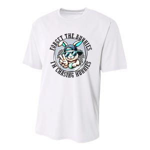 Forget The Bunnies Im Chasing Hunnies Easter Bunny Youth Performance Sprint T-Shirt