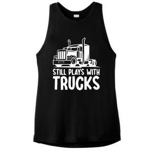 Funny Trucker Big Rig Semi Trailer Truck Driver Cool Gift Ladies PosiCharge Tri-Blend Wicking Tank