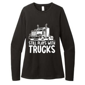 Funny Trucker Big Rig Semi Trailer Truck Driver Cool Gift Womens CVC Long Sleeve Shirt