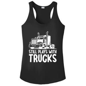 Funny Trucker Big Rig Semi Trailer Truck Driver Cool Gift Ladies PosiCharge Competitor Racerback Tank