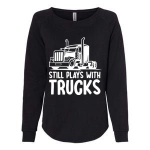 Funny Trucker Big Rig Semi Trailer Truck Driver Cool Gift Womens California Wash Sweatshirt