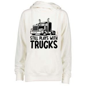 Funny Trucker Big Rig Semi Trailer Truck Driver Cool Gift Womens Funnel Neck Pullover Hood