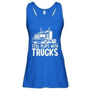 Funny Trucker Big Rig Semi Trailer Truck Driver Cool Gift Ladies Essential Flowy Tank