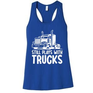 Funny Trucker Big Rig Semi Trailer Truck Driver Cool Gift Women's Racerback Tank