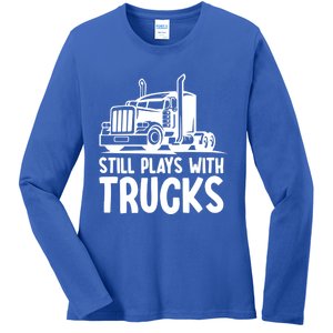 Funny Trucker Big Rig Semi Trailer Truck Driver Cool Gift Ladies Long Sleeve Shirt