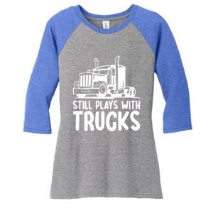 Funny Trucker Big Rig Semi Trailer Truck Driver Cool Gift Women's Tri-Blend 3/4-Sleeve Raglan Shirt