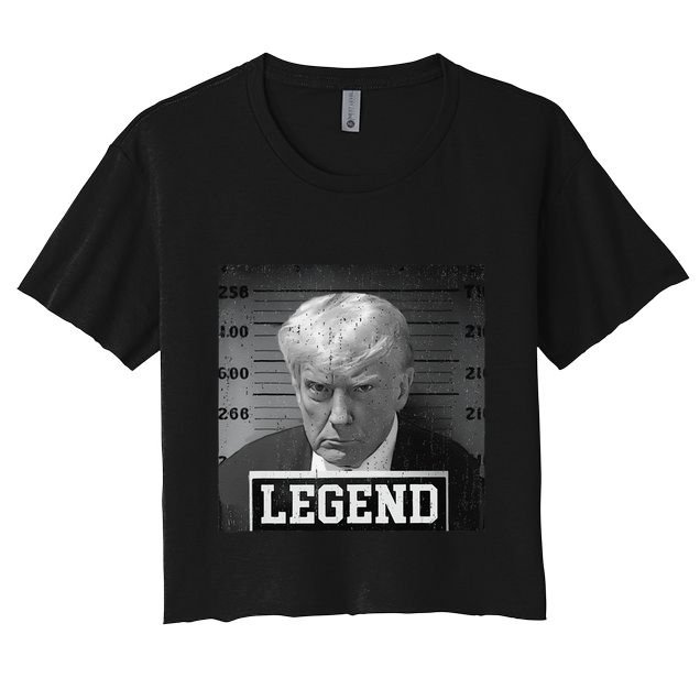 Funny The Booking Photo Of Donald Trump Cute Crop Top