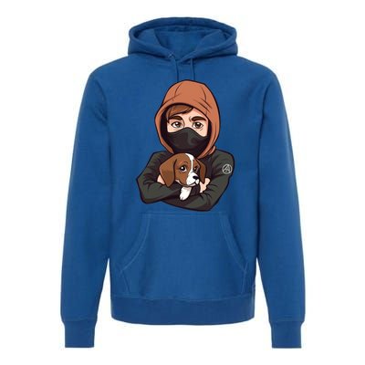 Free The Beagles Gift Animal Liberation Front Gift Vegan Design Gift Premium Hoodie