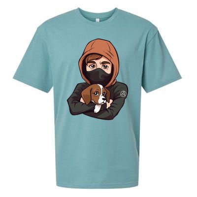 Free The Beagles Gift Animal Liberation Front Gift Vegan Design Gift Sueded Cloud Jersey T-Shirt