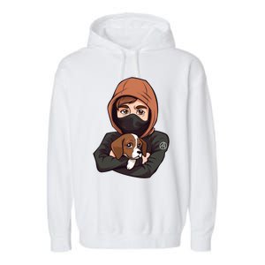 Free The Beagles Gift Animal Liberation Front Gift Vegan Design Gift Garment-Dyed Fleece Hoodie