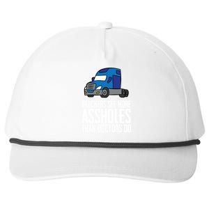 Funny Trucker Big Rig Semi Trailer Truck Driver Great Gift Snapback Five-Panel Rope Hat