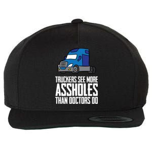 Funny Trucker Big Rig Semi Trailer Truck Driver Great Gift Wool Snapback Cap