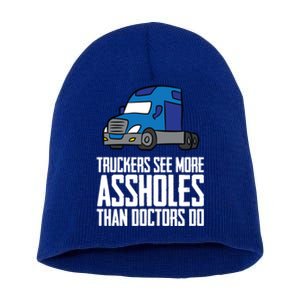 Funny Trucker Big Rig Semi Trailer Truck Driver Great Gift Short Acrylic Beanie