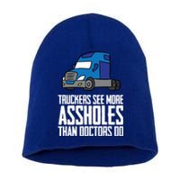 Funny Trucker Big Rig Semi Trailer Truck Driver Great Gift Short Acrylic Beanie