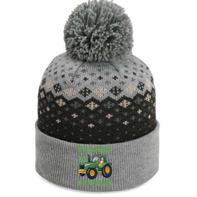  Funny Tractor Boy Farmer In Training Tractor  The Baniff Cuffed Pom Beanie