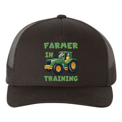  Funny Tractor Boy Farmer In Training Tractor  Yupoong Adult 5-Panel Trucker Hat