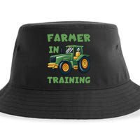  Funny Tractor Boy Farmer In Training Tractor  Sustainable Bucket Hat