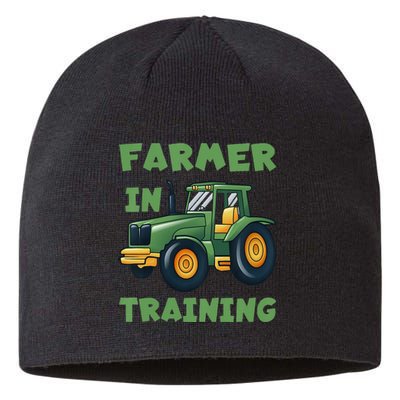  Funny Tractor Boy Farmer In Training Tractor  Sustainable Beanie