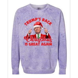 Funny TrumpS Back Christmas Is Great Again Xmas Pajama Ugly Gift Colorblast Crewneck Sweatshirt