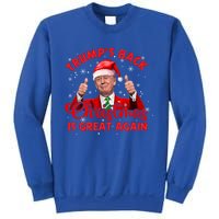 Funny TrumpS Back Christmas Is Great Again Xmas Pajama Ugly Gift Sweatshirt