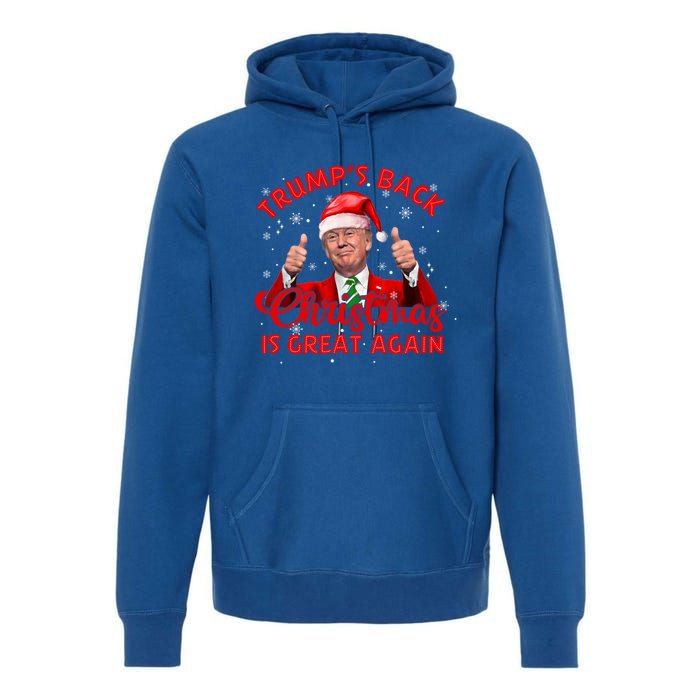 Funny TrumpS Back Christmas Is Great Again Xmas Pajama Ugly Gift Premium Hoodie