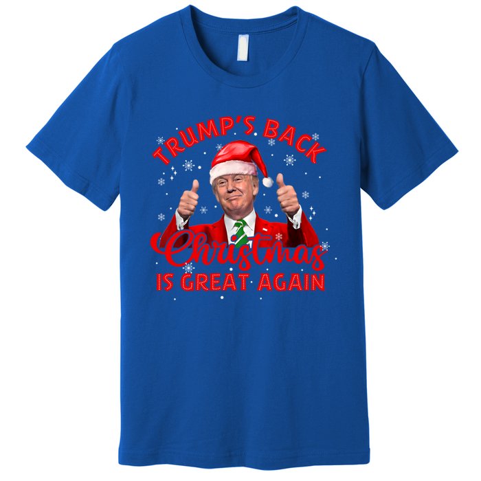 Funny TrumpS Back Christmas Is Great Again Xmas Pajama Ugly Gift Premium T-Shirt