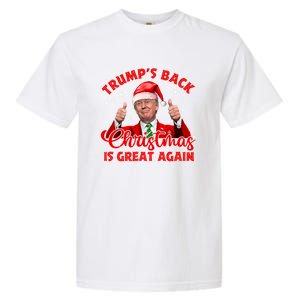 Funny TrumpS Back Christmas Is Great Again Xmas Pajama Ugly Gift Garment-Dyed Heavyweight T-Shirt