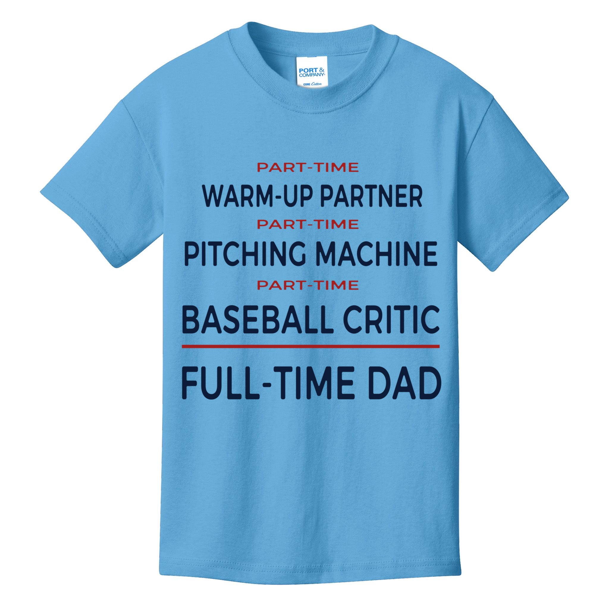 Full Time Baseball Dad Baseball Dad With Balls Ballers Daddy Cool Gift Kids T-Shirt