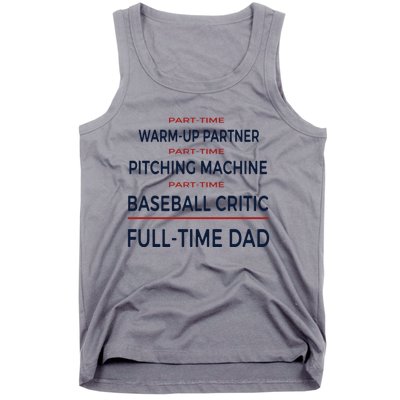 Full Time Baseball Dad Baseball Dad With Balls Ballers Daddy Cool Gift Tank Top