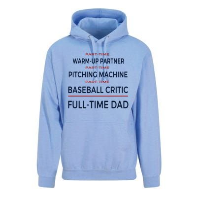 Full Time Baseball Dad Baseball Dad With Balls Ballers Daddy Cool Gift Unisex Surf Hoodie