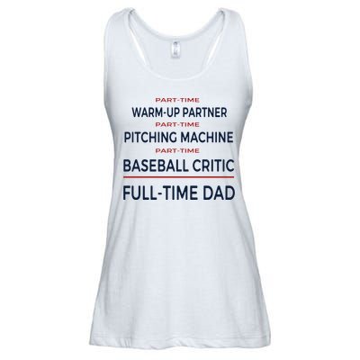 Full Time Baseball Dad Baseball Dad With Balls Ballers Daddy Cool Gift Ladies Essential Flowy Tank