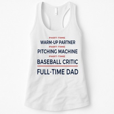 Full Time Baseball Dad Baseball Dad With Balls Ballers Daddy Cool Gift Womens Tank Top
