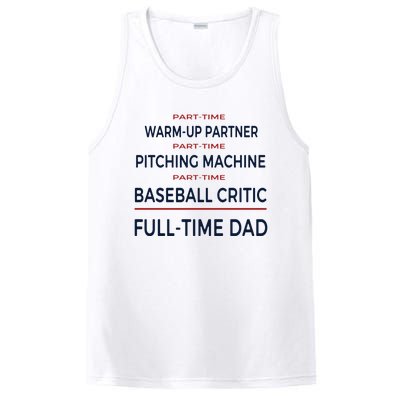 Full Time Baseball Dad Baseball Dad With Balls Ballers Daddy Cool Gift PosiCharge Competitor Tank