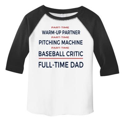 Full Time Baseball Dad Baseball Dad With Balls Ballers Daddy Cool Gift Toddler Fine Jersey T-Shirt