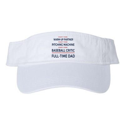 Full Time Baseball Dad Baseball Dad With Balls Ballers Daddy Cool Gift Visor
