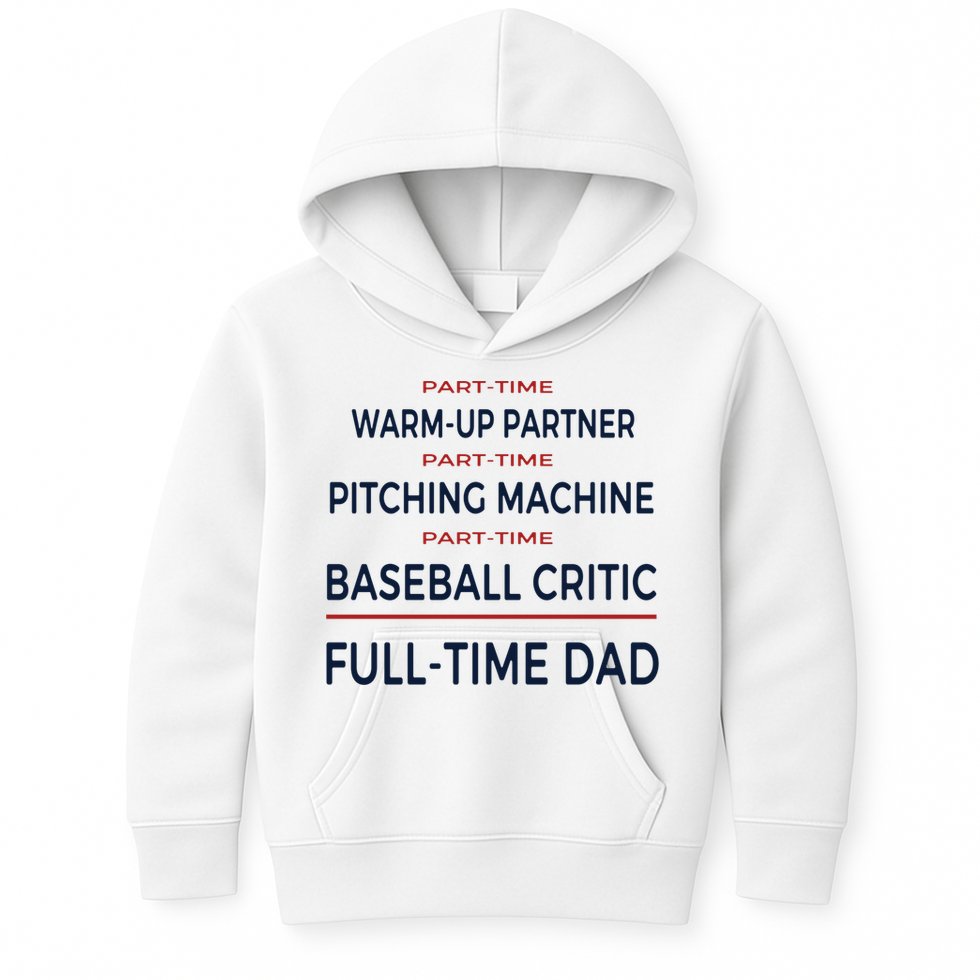 Full Time Baseball Dad Baseball Dad With Balls Ballers Daddy Cool Gift Kids Hoodie