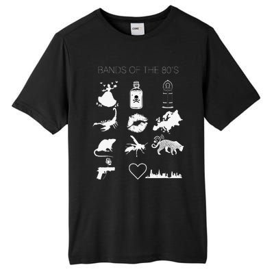 Funny Trendy Bands of the 80's Hair Bands Rock Bands 1980's Tall Fusion ChromaSoft Performance T-Shirt