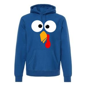 Funny Turkey Bird Chicken Face Thanksgiving Turkey Trot Run Gift Premium Hoodie