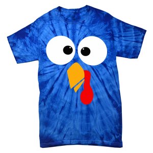 Funny Turkey Bird Chicken Face Thanksgiving Turkey Trot Run Gift Tie-Dye T-Shirt