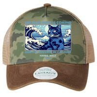 Funny The Blue Wave Is Coming And Its Covered In Cat Hair Harris Walz 2024 Legacy Tie Dye Trucker Hat