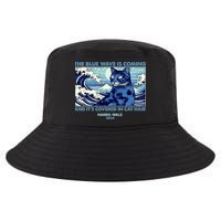 Funny The Blue Wave Is Coming And Its Covered In Cat Hair Harris Walz 2024 Cool Comfort Performance Bucket Hat