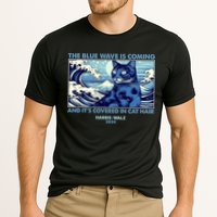 Funny The Blue Wave Is Coming And Its Covered In Cat Hair Harris Walz 2024 Performance Shirt