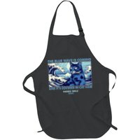 Funny The Blue Wave Is Coming And Its Covered In Cat Hair Harris Walz 2024 Apron