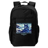 Funny The Blue Wave Is Coming And Its Covered In Cat Hair Harris Walz 2024 Backpack