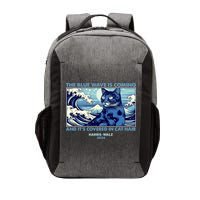 Funny The Blue Wave Is Coming And Its Covered In Cat Hair Harris Walz 2024 Vector Backpack