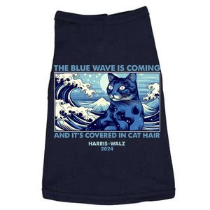 Funny The Blue Wave Is Coming And Its Covered In Cat Hair Harris Walz 2024 Doggie Tank