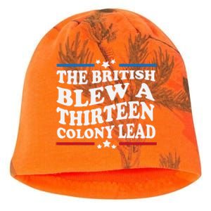 Funny The British Blew A Thirteen Colony Lead 4th Of July Kati - Camo Knit Beanie